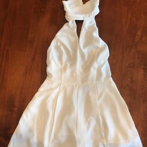 White Astr shorts romper size xs